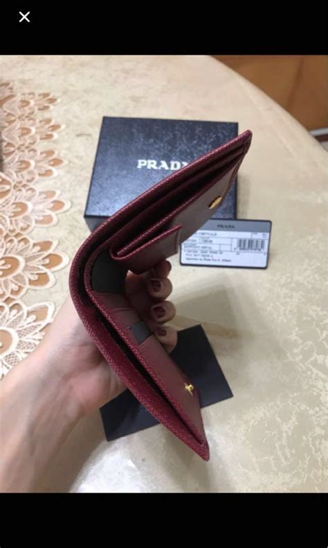 prada 1m0201 vitello chic cerise wallet 2002|real real prada wallets.